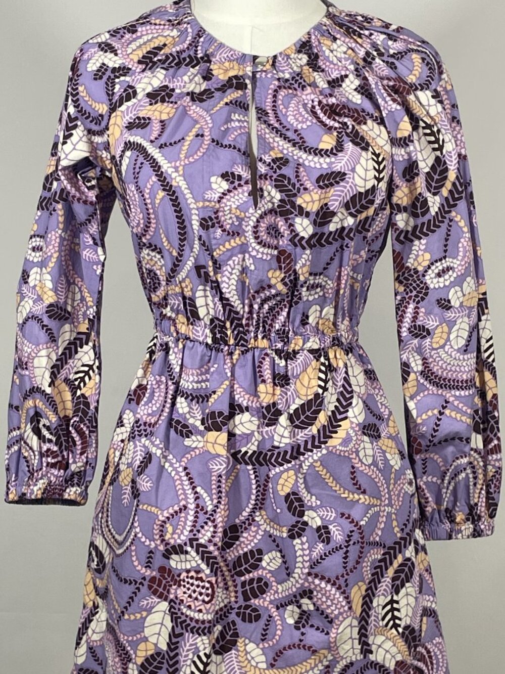 A.L.C. Rosanna Lavender Paisley Print Cotton Mini Dress